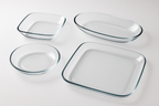 Conjunto 4 Travessas Vidro Temperado - Design Moderno